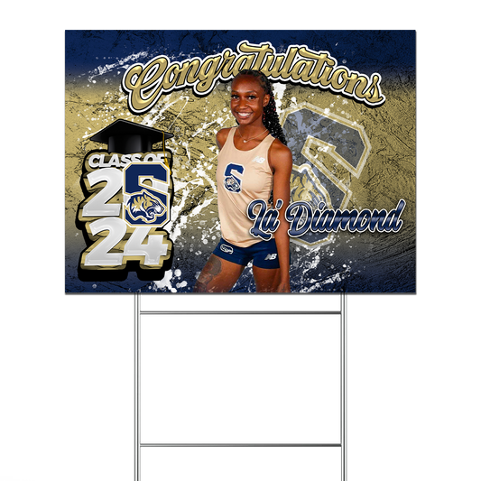 La'Diamond Graduation 2024 Yard Sign